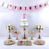 Gerechten borden 6 stks gouden spiegel metalen ronde cake stand bruiloft verjaardagsfeestje dessert cupcake voetstuk display plaat home decor