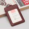 Card Holders Holder Work Name PU Leather Business ID Badge Lanyard CaseCard