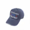 2024 US Election Veterans for Trump Presidential Hats TRUMP Washed Embroidered Adjustable Baseball Cap Inventory Wholesale