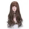 Parrucche parrucca lunghe lunghe wigs wavy per donne parrucca resistente al calore morbido naturale con parrucca di acconciatura alla moda.