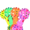 12cm Pet Toys Buntes gepunktetes Hantelförmiges Hundespielzeug Squeeze Squeaky Faux Bone Haustiere Kauspielzeug für Hunde