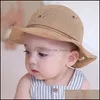 Kapaklar Şapkalar 15526 Bebek Yaz Balıkçı Kapak Tığ işi sevimli çocuklar kova şapka bebek çocuk