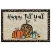 Mattor Thanksgiving Doormats Home Autumn Dwarf Ytter Mat Mattmatta golv inomhus och utomhusdekoration Non-Slip 80x50cm#8Carpets