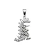 Mathalla Hiphop Animal Dinosaur Cz heren hanger sieraden Iced Cubic zirkoon hanger koperen koper goudketting ketting Joyer2569