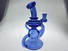 blauwe recycler smoking Pipe dab rig hookah prachtig ontworpen 14mm joint welkom om prijsconcessie te bestellen