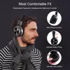 Bluetooth-Headset-Ohrhörer, kabellose Kopfhörer, faltbar, HiFi-Stereo-Kopfhörer, 7 Farben, Atemlicht mit Mikrofon, unterstützt SD-Karte, FM, für iPhone, Samsung