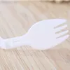 1000st plastskopa fällningsgaffel sked mätsked glass gaffel skopa