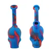 8.2 inch silicone Skull bong Hookahs with glass bowl and downstem Travel Bongs unbreakable heady Bong Dab Rig Bubbler wax vaporizer