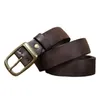 Belts Man Full Grain Cowhide Pin Copper Buckle One Piece Genuine Leather Jeans BeltBelts