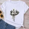 Fashion Graphic T Shirt Plane Lovely Sweet Clothes Summer Tee Ladies Cartoon Clothing Short Sleeve Women T-shirt Female Top