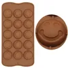 Diy Silicone Mould Smiling Face Shell Little Coke Mold Cake Chocolates Ice Lattice Molds Sell Well With Various Pattern DH955