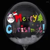 Parti Dekorasyonu Merry Christmas Bubble Balon Sticker DIY Şeffaf Bobo Balonlar Dekor Mutlu Yıl Balon Stickerparty