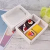 Gift Wrap Pcs Baking Box White Paper Macaron Small Cookie Cake Dessert Party Packing With Clear Window Big SizeGift