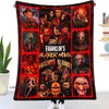 Battaniyeler Michael Myers Korku Film Peluş Battaniye Süper Yumuşak Polar Flanel Yatak Kanepe Ofis Seyahat Blanketblankets