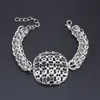 Dubai silver pläterade smycken set kvinnor stora hänge halsband mode nigeriansk bröllop afrikansk kristall dräkt brud smycken set 2206171572