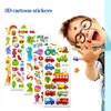 Opakowanie prezentów 20-40 Prześcieradła / pakiet Kids Kostki 3D Puffy Bulk Cartoon Zoo Animal / Owoce Różne scrapbooking dla dziewczynki chłopiec urodziny Gigift