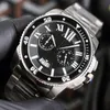 Mens Watch Fully Quartz Movement Watches Design Sapphire Double Folding Clasp Wristband Waterproof 43mm
