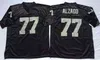 Lester Howes Ronnie Lott Sistrunk Howie Long Lyle Alzado College Jerseyレトロなフットボールジャージステッチメンズホワイトブラック