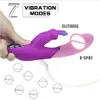 2-in-1-Kaninchenvibrator, G-Punkt-Dildo-Massagegerät, Analplug, Klitoris-Stimulator, schneller Orgasmus, wiederaufladbar, sexy Spielzeug für Frauen und Paare, Schönheitsartikel