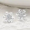 Studflickor Snöflinga Shining Crystal örhängen för kvinnor Rhinestone Snow Pendant Year Gift Jewelrystud ODET22 FARL22