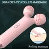 Double Head Toys Sexy Brinquedos de Recurso do Pescoço do Pescoço Para Mulheres Vibrador Adulto Varda de Rabbit Vibrtor Corporal pessoal Massagem elétrica