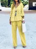 Zanzea Summer Bohemian Suits Dwuczęściowe zestawy Kwiatowe Pniki Zestawy Kobiety V Neck 3/4 Sleeve Bluzka Urban Tracksuit 2PCS 220716