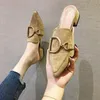 슬리퍼 2022년 봄 디자이너 신발 여성 슬라이드 야외 플랫폼 광장 숙녀 뮬 Zapatos De MujerSlippers