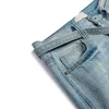 Abbigliamento Jeans Uomo Donna Magliette Pantera Stampa Distrutta Pantaloni skinny da motociclista dritti in denim da uomo