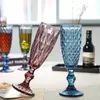 Groothandel 150 ml 4colors Europese stijl reliëf glas in lood wijnlamp dikke bekers dhl