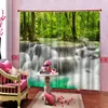 blackout curtain 100% 3D Japanese-style Window Home For Living Room Bedroom meeting hotel creative Stereoscopic Curtains waterfall water scenery