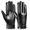 Leisure Letter Designer Men Leather Gloves Plus Velvet Thick Warm Mittens Outdoor Cycling Driving Winter Mitten High Quality With 7399625