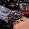 Złote Caijiamin-Men Rose zegarek zegarek na rękę VK 64 Chronograph Shell Silikon Pasek 5 atmodapoodpornych Luminous Wskaźnik Montre de Luxe 5KWS