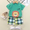 Kleidung Sets Sommer Kinder Kurzarm Shorts Anzug Kinder Baumwolle T-shirt Jungen und Mädchen Baby 2022 GroßhandelKleidung