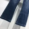 Jeans femme mère automne hiver taille haute Double poche sauvage neuf points Micro-évasé