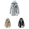 Men's Jackets Stylish Apparel Men Casual Jacket Drawstring All-Match Overcoat Fashion Zipper Hooded JacketMen's