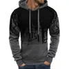 رجال pulver hoodie sweatshirt تدرج الطباعة اليومية اللياقة البدنية للملابس الرياضية الأساسية هوديس عرضية كبيرة الحجم من النوع الثقيل الرمادي الأبيض 220809