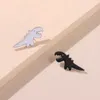 Neue Cartoon-Dinosaurier-Legierung Brosche Jurassic schwarz weiß Dinosaurier Modellierung Schmuck Abzeichen