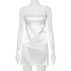 Bomblook rayonne jarretelles robes pour femmes été Sexy dos nu fête Club Mini fente robe réglable Streetwears 220521