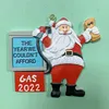 Gas 2022 Santa Claus Decoración de árboles de Navidad Resina de la gasolina Decoración de la sala del letrero Costeo