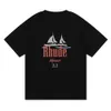 8kk1 Mode American Street Brand Rhude T-shirts à manches courtes Los Angeles Hommes et Femmes Pull Tendance Bottoming Fat Guy Loose Te In0v