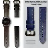 Assista Bands 20mm 22mm Leather Loop Wrist Screp para Garmin Vivoactive 3 4 Belt Band Band Ativa HR Branquela