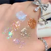 6 Cores Glitter Líquido Sombra Iluminador Impermeável Perolado Sombra Brilhante Lantejoulas Bicho-da-seda Maquiagem Cosméticos