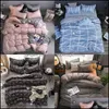Sängkläder set leveranser hem textilier trädgård designer säng dolvor set 100% polyester fiber hushåll kort växt kudde kudde täcke er comf