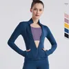 Giacca da yoga Tasca con cerniera da donna Sport Top Corsa Fitness Cardigan Abbigliamento da palestra Lady Girl Allenamento Esercizio Camicia Cappotto