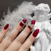 False unhas 24pcs decoração brilhante decoração de unhas falsas casamento curto para inverno outono menina arte vestível capa completa prud22