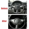 Steering Wheel Covers Carbon Fiber Cover Trim Replacement For 370Z 2009-2022 CarSteering CoversSteering