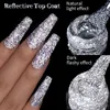 Tırnak Jel Lilycute 7ml Yansıtıcı Glitter Lehçe Etkisi Sparkling Manikür Sanatı UV Için Yarı Kalıcı Kapalı