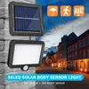 100/120 COB LED Güneş Işık Açık Aydınlatma Garaj Güvenlik Işıkları PIR Hareket Sensörü Bahçe Dekorasyon Güneş Duvar Lambası Spot