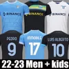 21 22 Camisa de futebol Lazio IMMOBILE J.CORREA LAZZARI 2021 2022 LULIC SERGEJ LUIS ALBERTO FUTEBOL masculino adulto + kit infantil CAMISAS