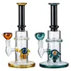 14.5mmの女性の関節太いボンヘディグラスガラス喫煙アクセサリーStraght Tube Showerhead Perc Percolator Oil Dab Rigs Water Bongs Bowl CS1223